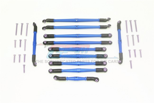 Gpm TRX6160 Aluminum Adjustable Upper & Lower Suspension Links  Traxxas Trx-6 Blue