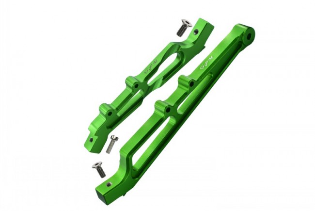 Gpm MAF016FR Aluminum Front & Rear Chassis Brace Ara320511 1/7 4wd Limitless All-road Speed Bash Ara109011 Green