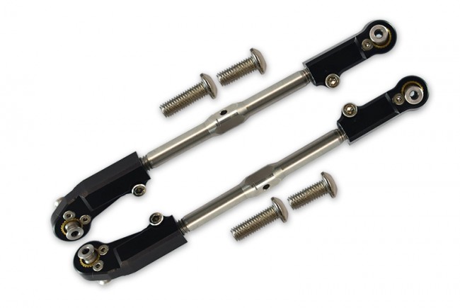 Gpm MAK162S Aluminum Stainless Steel Adjustable Front Steering Tie Rod Arrma Outcast Talion  6s Blx Black