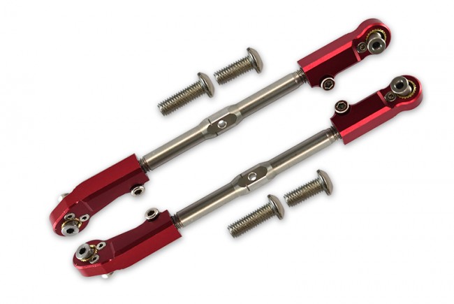 Gpm MAK162S Aluminum Stainless Steel Adjustable Front Steering Tie Rod Arrma Outcast Talion  6s Blx Red
