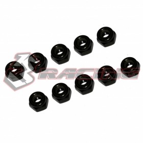 3racing 3RAC-NI30/BL 3.0mm Lock Nuts (10pcs) -black 1/10 Rc Touring Car 