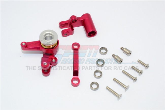 Gpm XO048 Aluminium Steering Assembly With Bearings Traxxas Xo-01 Red