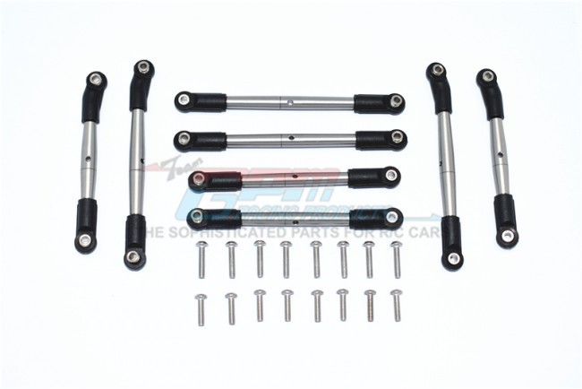 Gpm Racing CC2160S-OC Stainless Steel Adjustable Upper & Lower Suspension Links For 1/10 Rc Tamiya Cc-02 Truck 