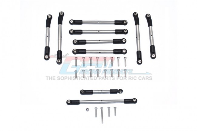 Gpm Racing CC2160SALL-OC-BEBK Stainless Steel Adjustable Tie Rods  For 1/10 Rc Tamiya Cc-02 Truck 