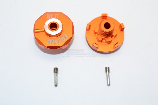 Aluminium Wheel Hex Claw (+6mm) Traxxas E-revo Orange