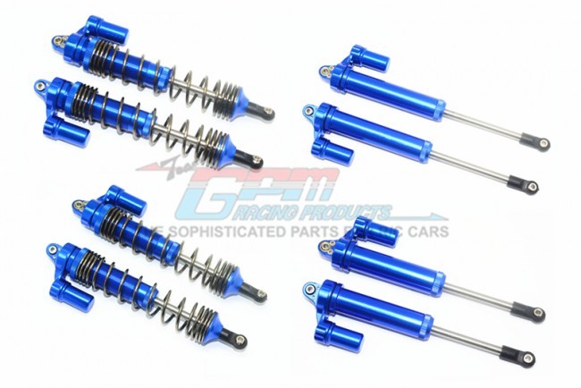 Gpm Racing UDR35960FR/L Aluminum Front+rear L-shape Piggy Back Damper 1/7 Unlimited Desert Racer Pro-scale 4x4-85076-4 Blue