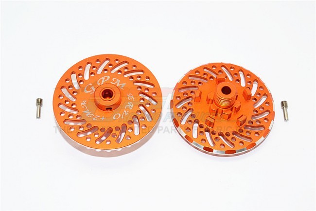 Aluminium Wheel Hex Claw +2mm With Brake Disk Traxxas E-revo Orange