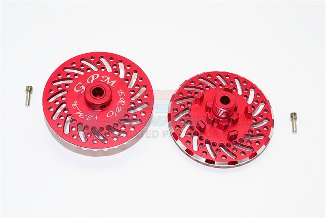 Aluminium Wheel Hex Claw +2mm With Brake Disk Traxxas E-revo Red