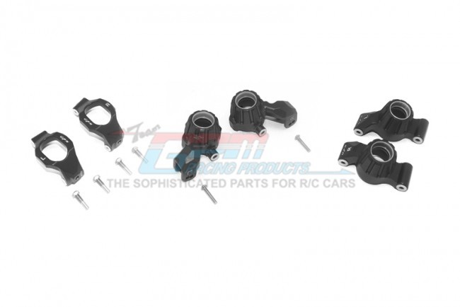 Gpm Racing TXMS192122 Aluminum Front C-hubs Front & Rear Knuckle Arms 1/10 Traxxas Maxx Monster Black