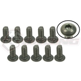 3racing  TS-BS4140M #4-40 X 1/4 Titanium Button Head Hex Socket - Machine (10 Pcs) 