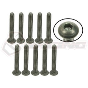 3racing TS-BS4340M #4-40 X 3/4 Titanium Button Head Hex Socket - Machine (10 Pcs) 