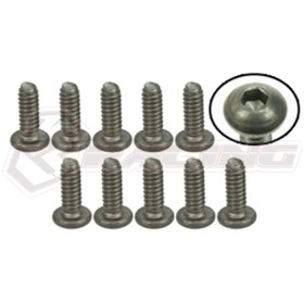 3racing  TS-BS4516M #4-40 X 5/16 Titanium Button Head Hex Socket - Machine (10 Pcs) 