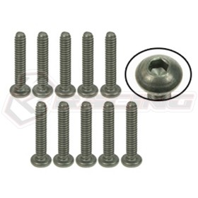 3racing TS-BS4580M #4-40 X 5/8 Titanium Button Head Hex Socket - Machine (10 Pcs) 