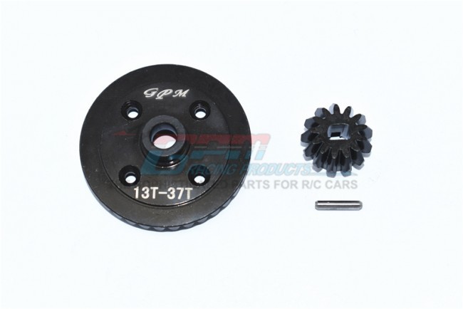 Gpm TXMS1200RS-BK Harden Steel #45 Rear Differential Ring Gear & Pinion Gear 1/10 Traxxas 4wd Maxx Monster Truck -89076 