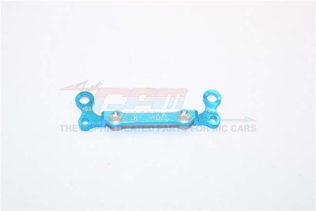 Gpm Racing MZA031R+0206 Alloy Rear Knuckle Arm Holder (toe In 0.2mm, Thick 0.6mm)  Kyosho Mini Z Awd Blue