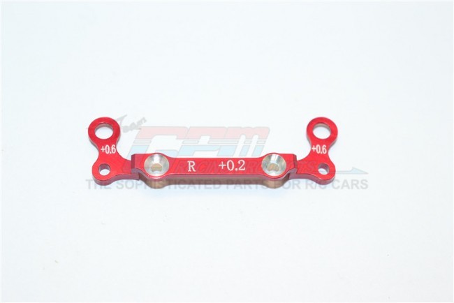 Gpm Racing MZA031R+0206 Alloy Rear Knuckle Arm Holder (toe In 0.2mm, Thick 0.6mm)  Kyosho Mini Z Awd Red