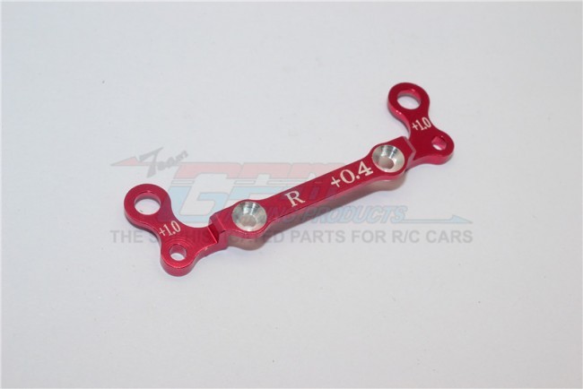 Gpm Racing Mza031r+0210 Alloy Rear Knuckle Arm Holder  (toe In 0.2mm, Thick 1.0mm)  Kyosho Mini Z Awd Red