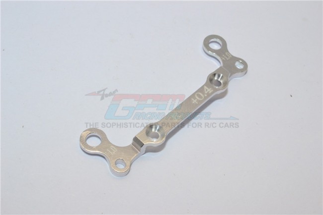 Gpm Racing Mza031r+0210 Alloy Rear Knuckle Arm Holder  (toe In 0.2mm, Thick 1.0mm)  Kyosho Mini Z Awd Silver