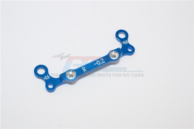 Gpm Racing Mza031r-0206 Alloy Rear Knuckle Arm Holder  (toe Out 0.2mm, Thick 0.6mm)  Kyosho Mini Z Awd Blue