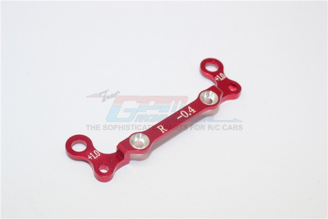 Gpm Racing Mza031r-0410 Alloy Rear Knuckle Arm Holder  (toe Out 0.4mm, Thick 1.0mm) Kyosho Mini Z Awd Red