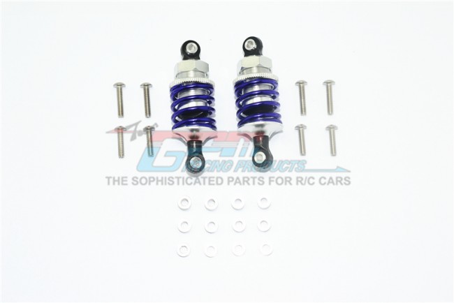 Gpm Racing Adp053a-b-p-bebk Aluminum Front/rear Spring Dampers (53mm) Silvefr