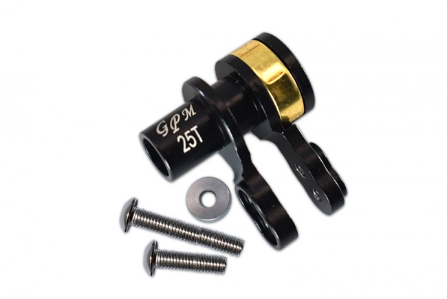 Gpm TXM025TSH Aluminum 25t Servo Horn W. Built-in Spring 1/5 Traxxas 6s 8s Rc Monster Truck Black