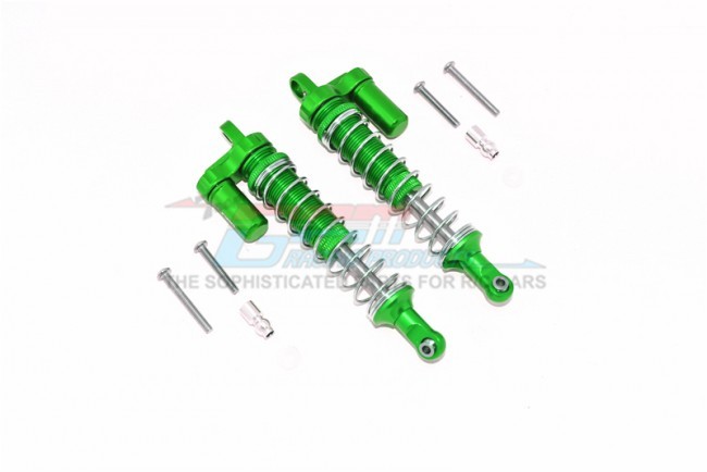 Gpm CP100F/R/L Alloy Front/rear L-shape Piggy Back Spring Dampers 100mm For 1/10 4wd Capra 1.9 Unlimited Trail Buggy-axi0304 Green