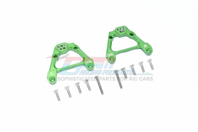 Gpm SCX3030 Aluminum Adjustable Rear Damper Mount 1/10 4wd Scx10 Iii Jeep Wrangler Rubicon Axi03007 Green