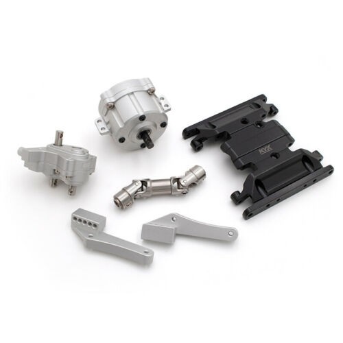 Combo Kit Upgrade Set For Alloy Planetary Transmission Gearbox 1/10 Axial Racing Scx10-ii  Rock Crawler Silver