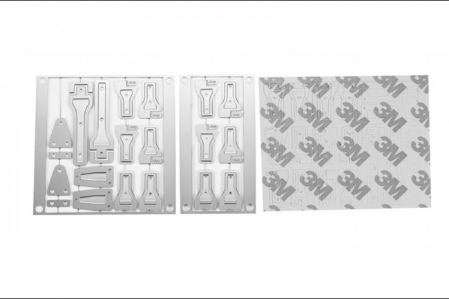 Gpm SCX3ZSP3 Scale Accessories: Stainless Steel Door Hinges For Traxxas Trx-4 Defender / Axial Scx10-iii Silver