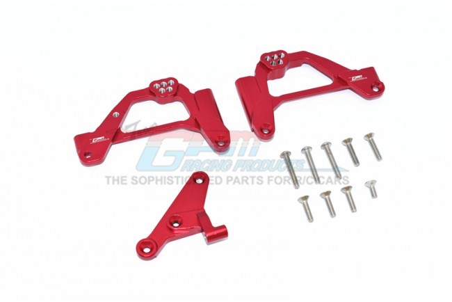 Gpm SCX3028 Alloy Front Shock Mount 1/10 Rc Axial Racing 1/10 4wd Scx10-iii Red