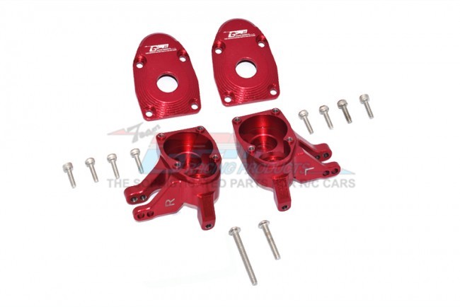 Gpm SCX3021 Aluminum Front Knuckle Arms Axial Racing Scx10 Iii / Capra 1.9 Unlimited Red