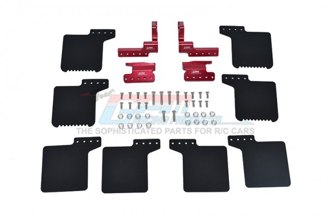 Gpm SCX3ZSP10 Scale Accessories: Mud Flap For Axial Racing Scx10 Iii Jeep Rock Crawler Red