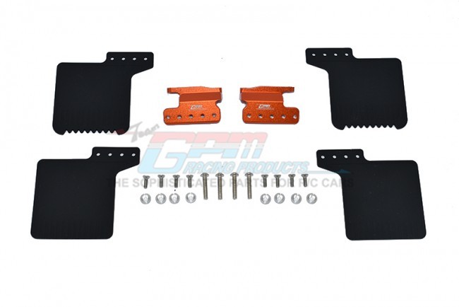 Gpm SCX3ZSP10F Scale Accessories: Front Mud Flap  For Axial Racing Scx10 Iii Jeep Rock Crawler Orange