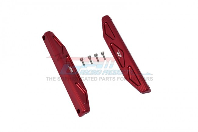 Gpm HS014 Aluminum Chassis Nerf Bars  1/10 Traxxas Rc 4wd Hoss 4x4 Vxl 3s 90076 Red