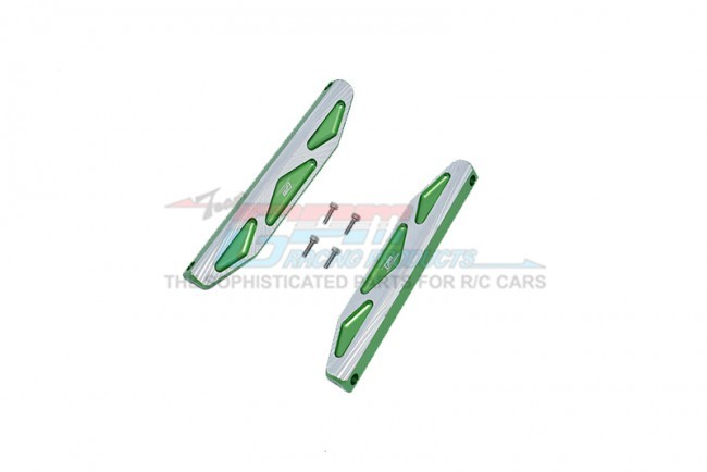 Gpm HS014XA Aluminum Chassis Nerf Bars Silver Inlay A Version Traxxas 1/10 4wd Hoss 4x4 Vxl 3s 90076 Green
