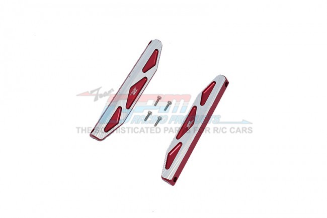 Gpm HS014XA Aluminum Chassis Nerf Bars Silver Inlay A Version Traxxas 1/10 4wd Hoss 4x4 Vxl 3s 90076 Red