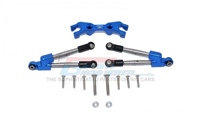 Gpm HS049R Aluminum Rear Tie Rods W/ Stabilizer Traxxas 1/10 4wd Hoss 4x4 Vxl 3s Blue