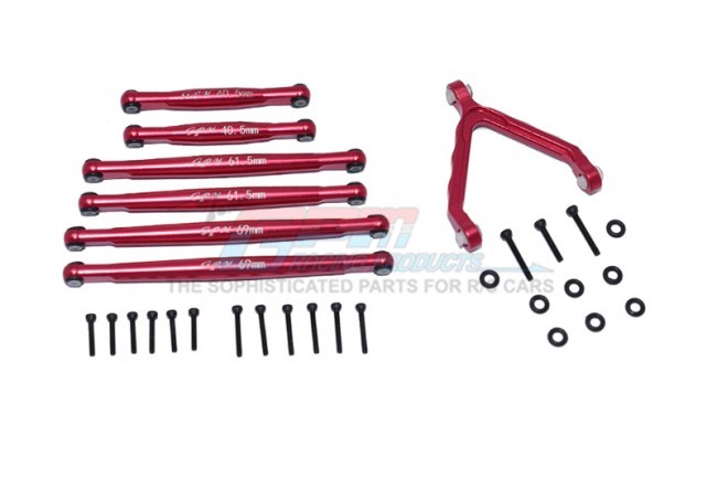 Gpm SCX24160A Aluminium Suspension Links W/ Front Upper Link Mount Axial Racing 1/24 Rc 4wd Scx24 Red