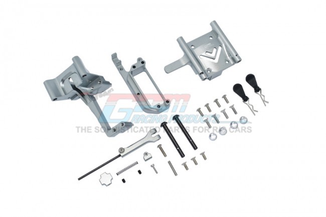 Gpm MAI038AB Aluminum Handbrake Kit W/ Center Differential Cover Arrma 1/7 4wd Infraction 6s Blx Gun Silver