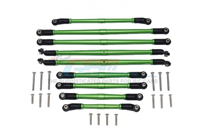 Gpm SCX3L160 Aluminum Adjustable Tie Rods 1/10 Rc Axial Scx10 Iii Craeler Axi03006 Green