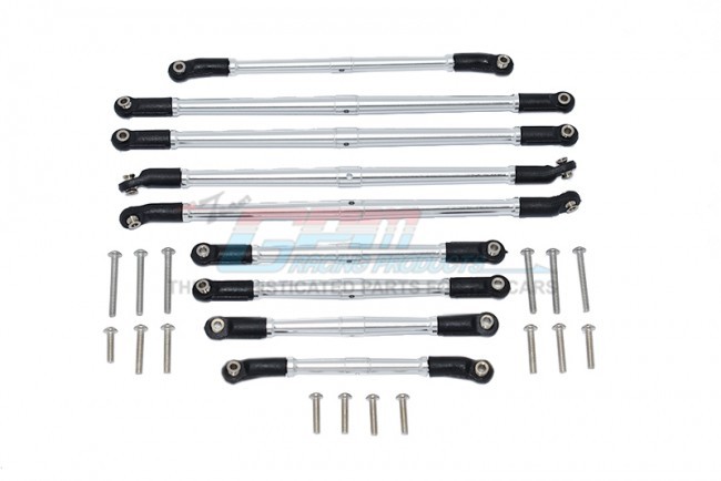 Gpm SCX3L160 Aluminum Adjustable Tie Rods 1/10 Rc Axial Scx10 Iii Craeler Axi03006 Silver