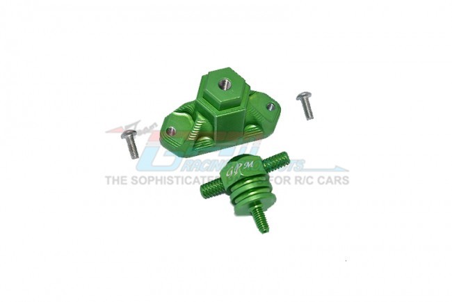 Gpm ZSP060 Aluminum Spare Tire Support Mount W/ Spare Tire Locking Axial Scx10 Ii / Traxxas Trx-4 Green