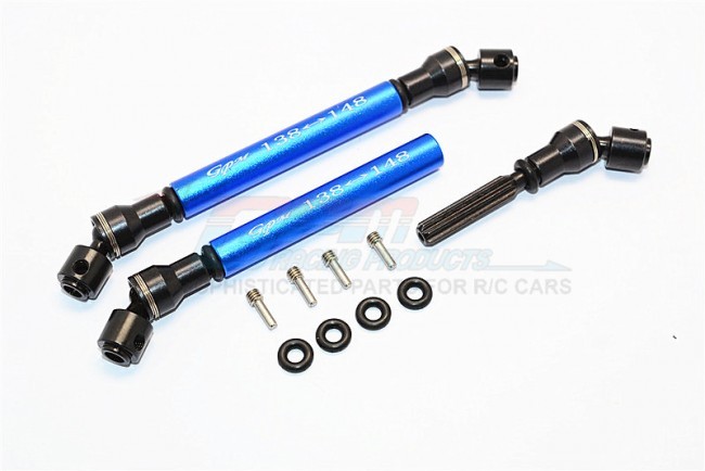 Gpm MJ237SA Steel Front & Rear Center Shaft W/ Aluminium Body 138-148mm Axial Smt10 Grave Digger Blue