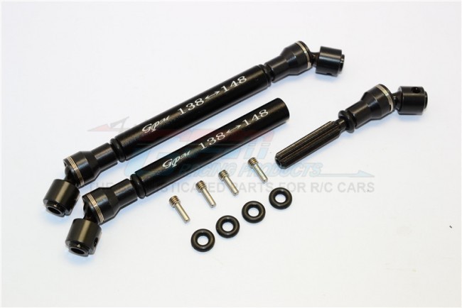 Gpm MJ237SA Steel Front & Rear Center Shaft W/ Aluminium Body 138-148mm Axial Smt10 Grave Digger Black