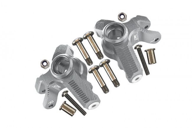 Gpm LMT021 Aluminum Front Knuckle Arm Losi 1/8 Lmt 4wd Solid Axle Monster Truck Los04022 Silver