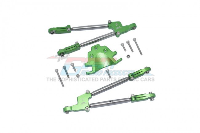 Gpm MAKX049R Aluminum Rear Tie Rods With Stabilizer Arrma Rc 1/5 Kraton / Outcast 8s Green