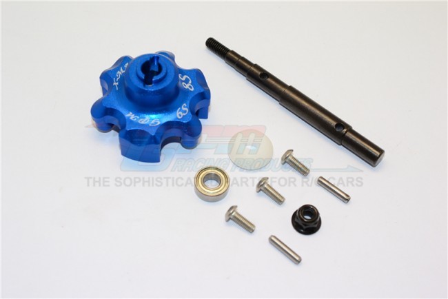 Gpm TXM8035S Aluminum Trasmission Cush Drive Housing With Drive Input Shaft Traxxs 1/5 X-maxx 6s 8s Monster Blue