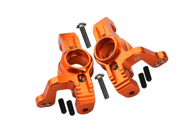 Gpm LU4021 Aluminum Front Knuckle Arms Losi Rc 1/10 4wd Lasernut Tenacity Ultra 4 Rock Tacer Los03028 Orange