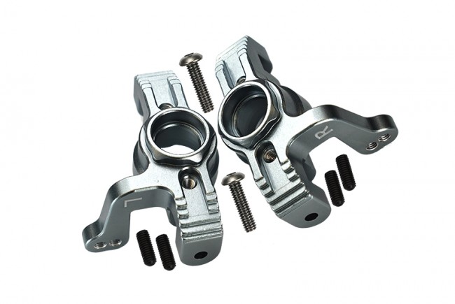 Gpm LU4021 Aluminum Front Knuckle Arms Losi Rc 1/10 4wd Lasernut Tenacity Ultra 4 Rock Tacer Los03028 Silver